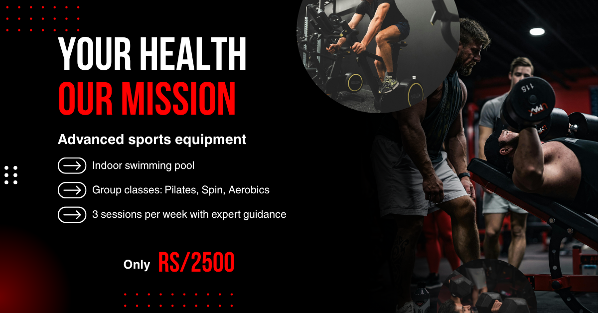 Red Black and White Dynamic Gym Fitness Facebook Ad (1)